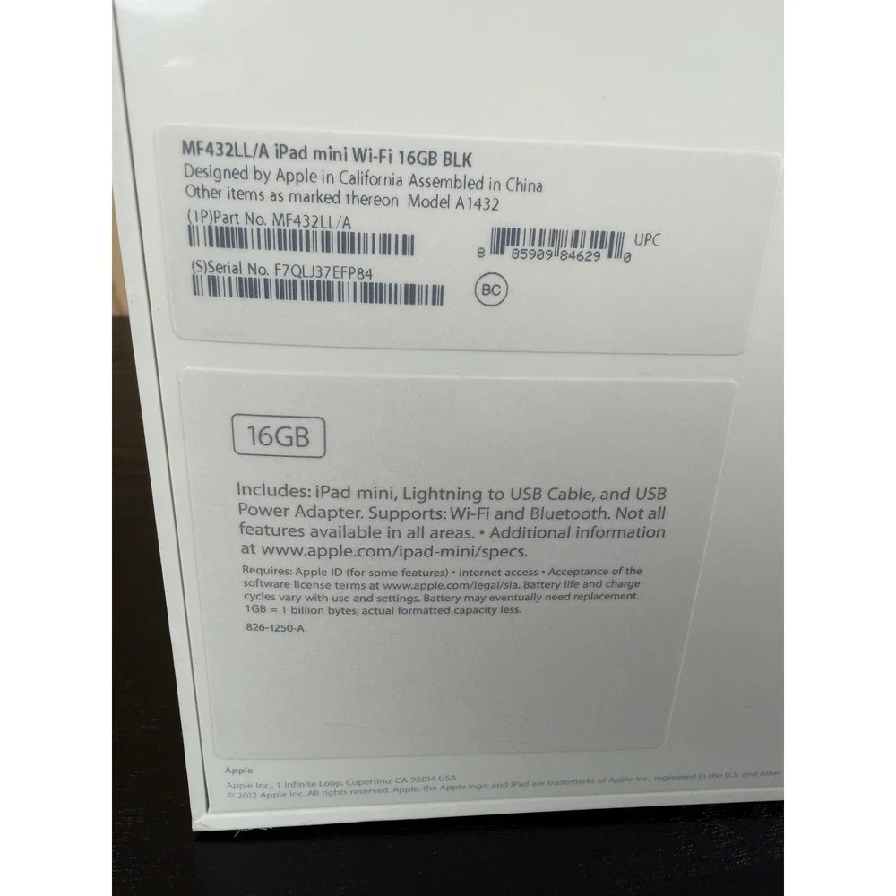 Apple iPad mini 1st Gen 16GB Black New Sealed MF432LL/A A1432 Wi-Fi Tablet
